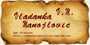 Vladanka Manojlović vizit kartica